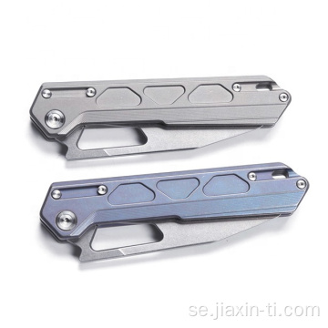 Handtag Titanium Folding Knife Pocket Multifunktionell